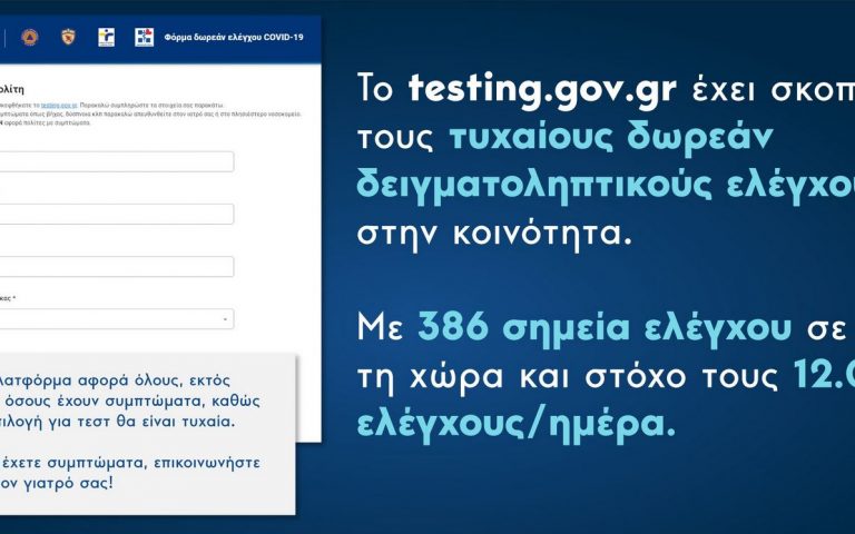 Κυρ. Μητσοτάκης: Έκκληση για συμμετοχή στα δειγματοληπτικά test Covid-19