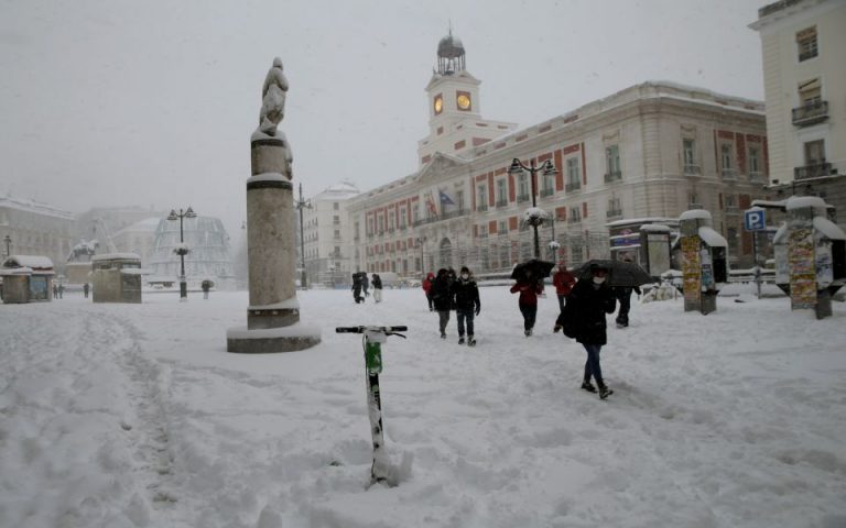Στον «πάγο» η Ισπανία- Οι σφοδρότερες χιονοπτώσεις εδώ και 50 έτη