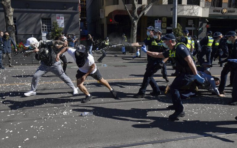 Μελβούρνη: Οι χειρότερες διαδηλώσεις των τελευταίων 20 ετών
