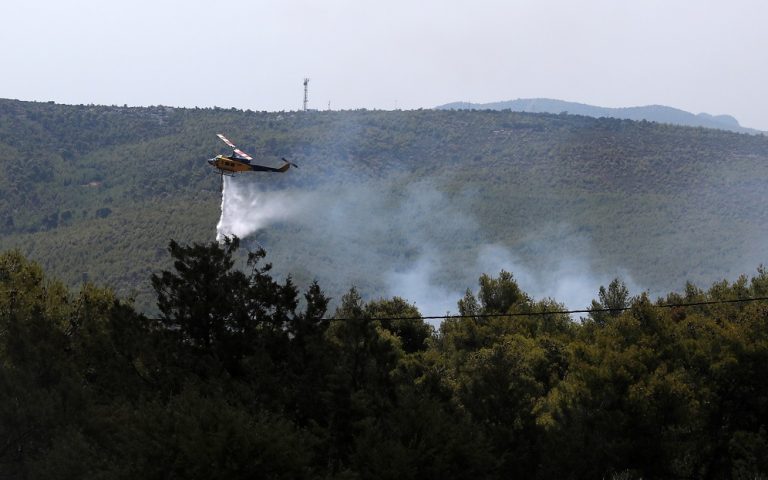 Πυρκαγιά στα Βίλια: Προς τον κάμπο των Μεγάρων η μεγάλη φωτιά