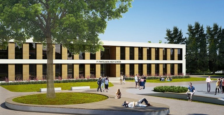 Το νέο κτήριο του λυκείου της Αμερικανικής Σχολής Θεσσαλονίκης δωρεά της οικογενείας Παντελιάδη