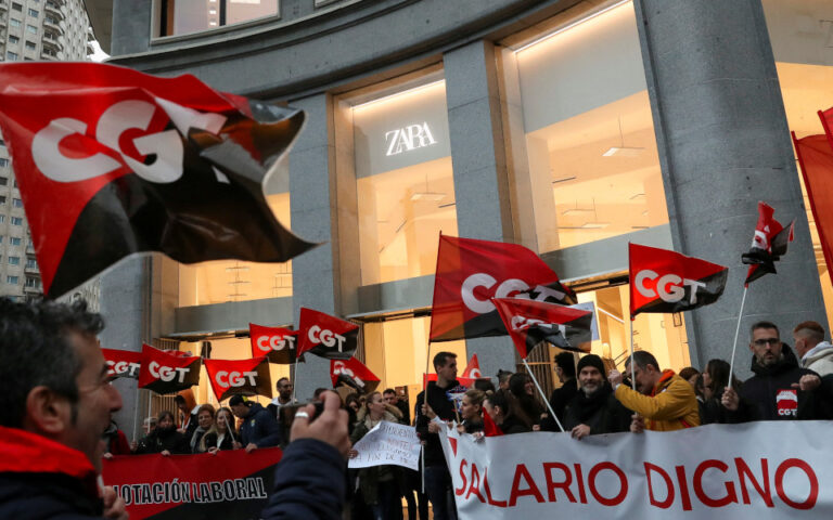Ισπανία: Διαμαρτυρίες εργαζομένων της Zara – Διεκδικούν καλύτερες αμοιβές